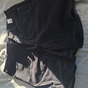 High waisted black shorts